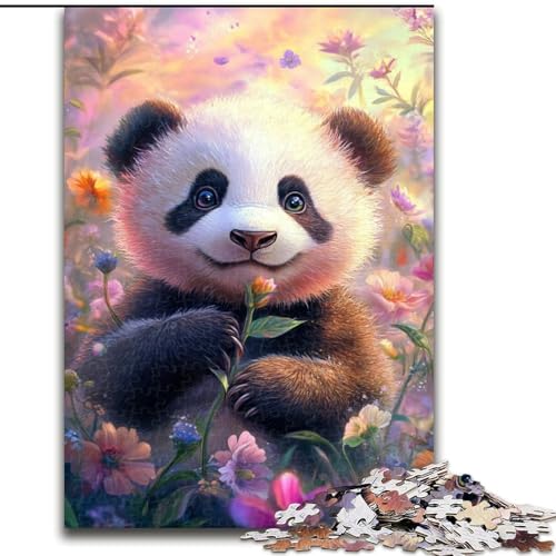 Puzzles für Teenager, 1000 Teile, Tierpanda, für Lernspiele, Herausforderungsspielzeug, einzigartige Heimdekoration und Geschenke (Größe 50x75cm) von MLADSOEHK