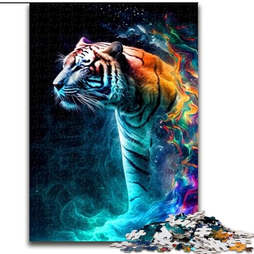 Puzzles für Teenager, 1000 Teile, Tiger, für Lernspiele, Herausforderungsspielzeug, einzigartige Heimdekoration und Geschenke (Größe 50x75cm) von MLADSOEHK