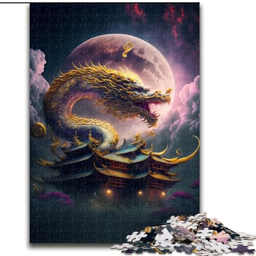 Puzzles für Teenager, 1000 Teile, japanischer Drache, für Lernspiele, Herausforderungsspielzeug, einzigartige Heimdekoration und Geschenke (Größe 26x38cm) von MLADSOEHK