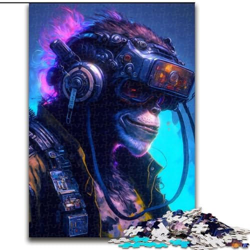 Puzzles für Teenager, 1000 Teile, künstlicher AFFE, für Lernspiele, Herausforderungsspielzeug, einzigartige Heimdekoration und Geschenke (Größe 50x75cm) von MLADSOEHK