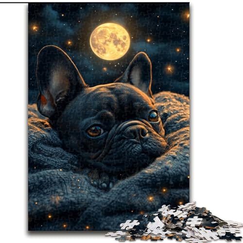Puzzles für Teenager, 1000 Teile, schlafender Mops, für Lernspiele, Herausforderungsspielzeug, einzigartige Heimdekoration und Geschenke (Größe 50x75cm) von MLADSOEHK