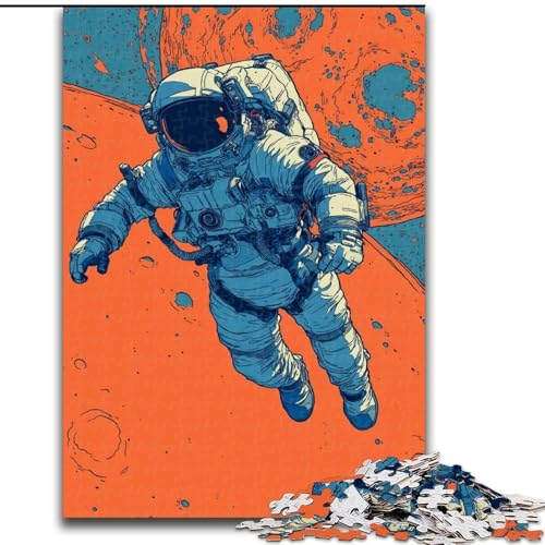 Puzzles für Teenager, 1000-teiliges Puzzle, Astronaut, für Lernspiele, Herausforderungsspielzeug, einzigartige Heimdekoration und Geschenke (Größe 50x75cm) von MLADSOEHK