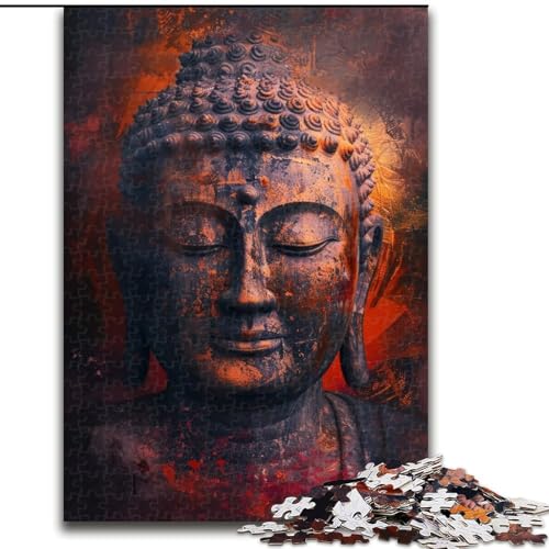 Puzzles für Teenager, 1000-teiliges Puzzle, Buddha-Ölgemälde, Spiele, Spielzeug, Geschenk, einzigartige Geburtstags- und Geschenkideen für Kinder ab 14 Jahren (Größe 26x38cm) von MLADSOEHK