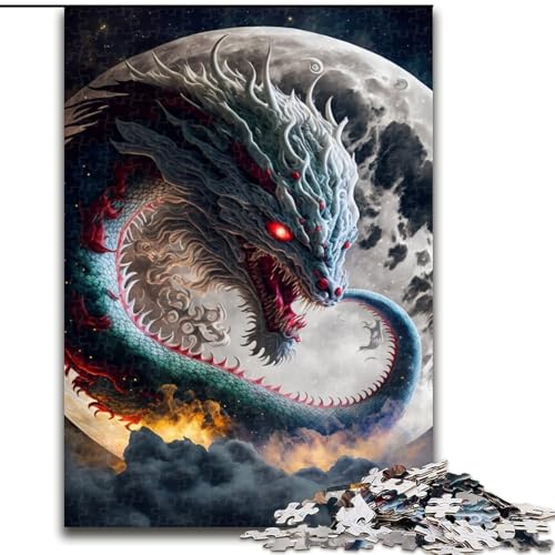 Puzzles für Teenager, 1000-teiliges Puzzle, Drache, für Lernspiele, Herausforderungsspielzeug, einzigartige Heimdekoration und Geschenke (Größe 50x75cm) von MLADSOEHK
