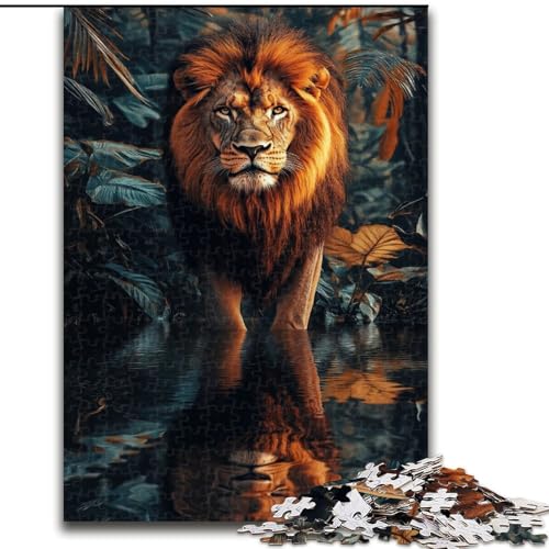 Puzzles für Teenager, 1000-teiliges Puzzle, Dschungellöwe, Spiele, Spielzeug, Geschenk, einzigartige Geburtstags- und Geschenkideen für Kinder ab 14 Jahren (Größe 50x75cm) von MLADSOEHK