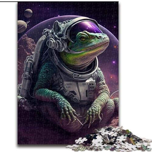Puzzles für Teenager, 1000-teiliges Puzzle, Frosch, Weltraum-Astronaut, für Lernspiele, Herausforderungsspielzeug, einzigartige Heimdekoration und Geschenke (Größe 50x75cm) von MLADSOEHK