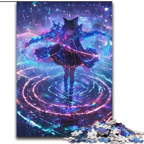 Puzzles für Teenager, 1000-teiliges Puzzle, Japanisches Anime-Mädchen, für Lernspiele, Herausforderungsspielzeug, einzigartige Heimdekoration und Geschenke (Größe 50x75cm) von MLADSOEHK