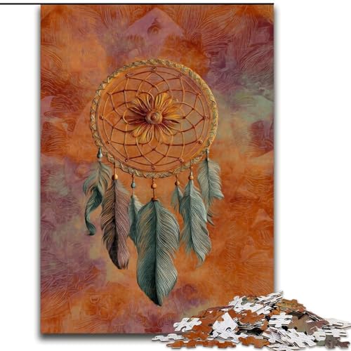 Puzzles für Teenager, 1000-teiliges Puzzle, Traumfänger-Ölgemälde, für Lernspiele, Herausforderungsspielzeug, einzigartige Heimdekoration und Geschenke (Größe 26x38cm) von MLADSOEHK