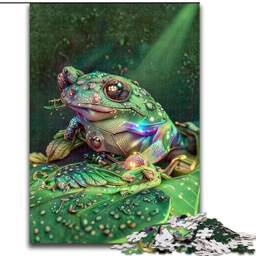 Puzzles für Teenager, 1000-teiliges Puzzle, kristallisierter Frosch, für Lernspiele, Herausforderungsspielzeug, einzigartige Heimdekoration und Geschenke (Größe 26x38cm) von MLADSOEHK