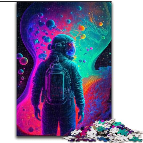 Puzzles für Teenager, 1000-teiliges Puzzle, surrealer Astronaut, Spiele, Spielzeug, Geschenk, einzigartige Geburtstags- und Geschenkideen für Kinder ab 14 Jahren (Größe 26x38cm) von MLADSOEHK