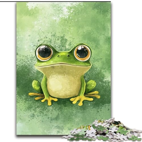 Puzzles für Teenager, 1000-teiliges Puzzle Frosch, Spiele, Spielzeug, Geschenk, einzigartige Geburtstags- und Geschenkideen für Kinder ab 14 Jahren (Größe 26x38cm) von MLADSOEHK