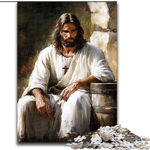 Puzzles für Teenager, 1000-teiliges Puzzle Jesus, Spiele, Spielzeug, Geschenk, einzigartige Geburtstags- und Geschenkideen für Kinder ab 14 Jahren (Größe 50x75cm) von MLADSOEHK
