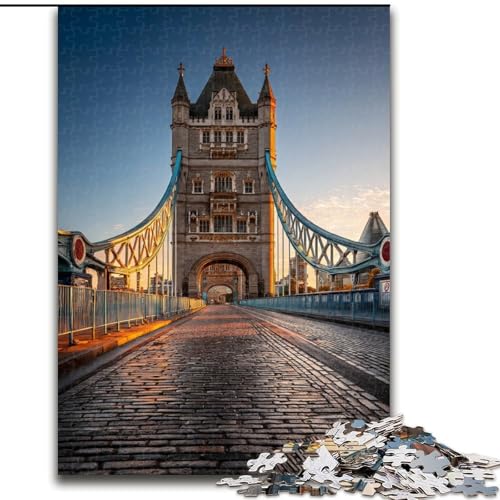 Puzzles für Teenager, 1000-teiliges Puzzle London Bridge, für Lernspiele, Herausforderungsspielzeug, einzigartige Heimdekoration und Geschenke (Größe 50x75cm) von MLADSOEHK