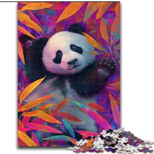 Puzzles für Teenager, 1000-teiliges Puzzle Panda im Bambuswald, für Lernspiele, Herausforderungsspielzeug, einzigartige Heimdekoration und Geschenke (Größe 26x38cm) von MLADSOEHK