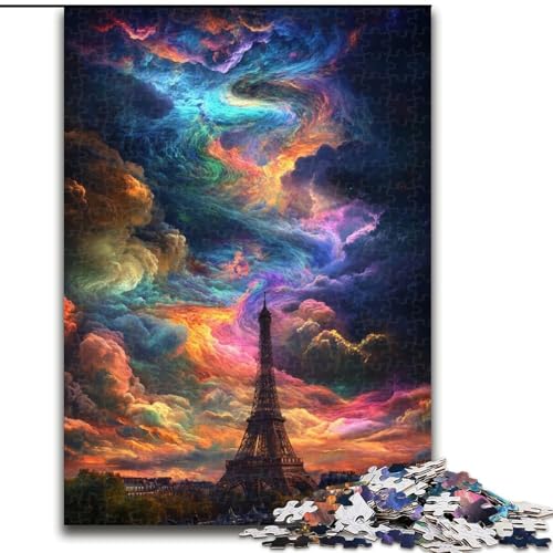 Puzzles für Teenager, 1000-teiliges Puzzle Psychedelic Eiffel, Spiele, Spielzeug, Geschenk, einzigartige Geburtstags- und Geschenkideen für Kinder ab 14 Jahren (Größe 50x75cm) von MLADSOEHK