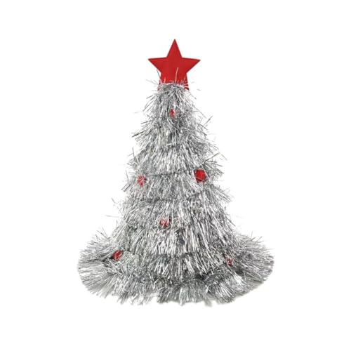MLEHN Weihnachtsbaumhut mit Stern, lustige Weihnachts-Party-Kopfbedeckung für Erwachsene von MLEHN