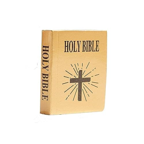 Mini-Bibel Taschenbuch 1/12 Miniatur Buch Bibliothek Zubehör Bücherregal Schlafzimmer von MLEHN
