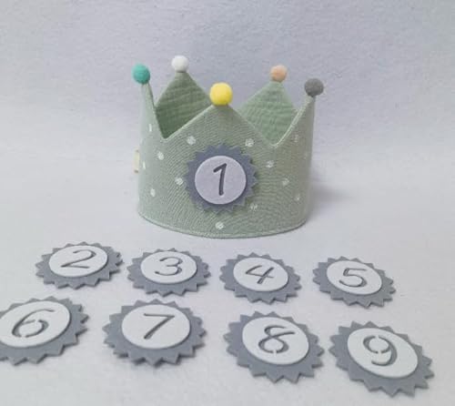 MLPKOI 1-9 Auswechselbaren den Zahlen Geburtstagskrone Kinder, Geburtstag Krone, Party Deko Hut für Jungen & Mädchen, Unisex Krone für Geburtstag Party Supplies, Wiederverwendbare Geburtstagskrone MLPKOI 1-9 Auswechselbaren den Zahlen Geburtstagskrone Kinder, Geburtstag Krone, Party Deko Hut für Jungen & Mädchen, Unisex Krone für Geburtstag Party Supplies, Wiederverwendbare Geburtstagskrone von MLPKOI