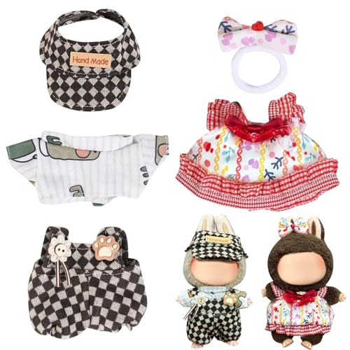 MLPKOI 2 Set Kleidung für Puppe, Bekleidung für 17cm Puppe Plüsch Kleidung Zubehör für Puppen mit 2 Kleider,1 Röcke, 1 Hut und 1 Kopfschmuck, für Jungen Mädchen Geschenke MLPKOI 2 Set Kleidung für Puppe, Bekleidung für 17cm Puppe Plüsch Kleidung Zubehör für Puppen mit 2 Kleider,1 Röcke, 1 Hut und 1 Kopfschmuck, für Jungen Mädchen Geschenke von MLPKOI