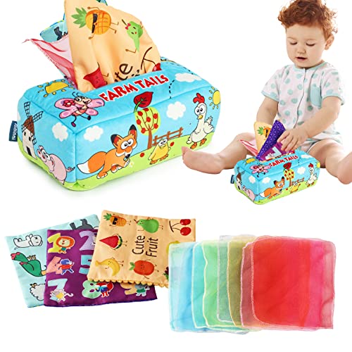 MLRYH Baby Tissue Box Montessori Kosmetiktücherbox Spielzeug für Kleinkinder Sensorisches Spielzeug Kinder Pädagogisches Vorschul-Lernspielzeug für Kleinkinder 6 Monate 1-2 Jahre Aktivitäten. von MLRYH