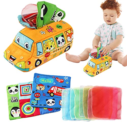 MLRYH Baby Tissue Box Montessori Kosmetiktücherbox Spielzeug für Kleinkinder Sensorisches Spielzeug Kinder Pädagogisches Vorschul-Lernspielzeug für Kleinkinder 6 Monate 1-2 Jahre Aktivitäten. von MLRYH
