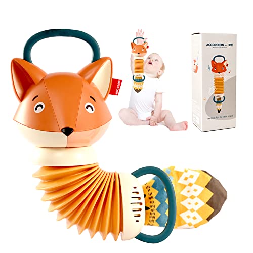 MLRYH Fuchs Akkordeon Babyspielzeug,Frühe Entwicklung Pädagogisches Säuglingsmusikspielzeug Akkordeon Musikinstrument, Cartoon Niedlicher Handgriff Babyspielzeug Lernspielzeug Geschenk 1 2 3 Jahre. von MLRYH