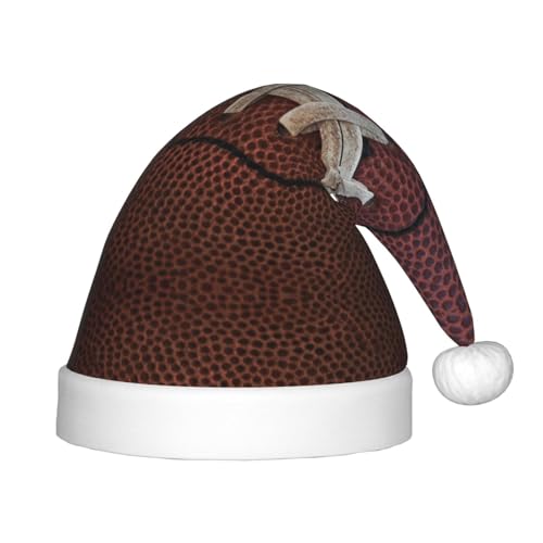 MLTRFGJ American Football Laces bedruckte Kinder-Weihnachtsmütze, geeignet für Urlaub und Party-Dekoration von MLTRFGJ