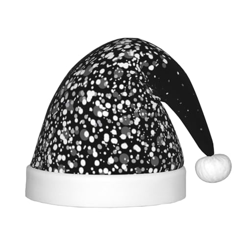 MLTRFGJ Schwarz-weiße Glitzer-Weihnachtsmütze für Kinder, geeignet für Urlaub und Party-Dekoration MLTRFGJ Schwarz-weiße Glitzer-Weihnachtsmütze für Kinder, geeignet für Urlaub und Party-Dekoration von MLTRFGJ