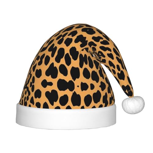 MLTRFGJ Weihnachtsmütze für Kinder, Leopardenmuster, geeignet für Urlaub und Partydekoration von MLTRFGJ