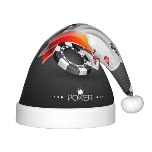 MLTRFGJ Weihnachtsmütze für Kinder, Motiv: Pokerturnier, bedruckt, geeignet für Urlaub und Partydekoration MLTRFGJ Weihnachtsmütze für Kinder, Motiv: Pokerturnier, bedruckt, geeignet für Urlaub und Partydekoration von MLTRFGJ