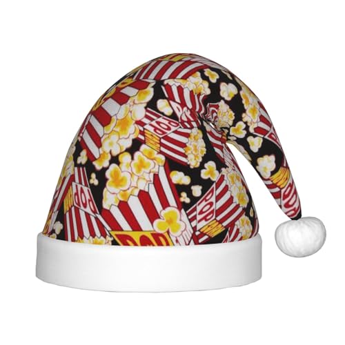 MLTRFGJ Weihnachtsmütze für Kinder, mit Popcorn-Druck, geeignet für Urlaub und Partydekoration MLTRFGJ Weihnachtsmütze für Kinder, mit Popcorn-Druck, geeignet für Urlaub und Partydekoration von MLTRFGJ