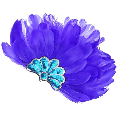 Gefiederte Flapper Stirnbänder Mardi Gras Prom Tancer Kopfstück Für Party Carnivals Feierlichkeiten Kopfspeise Haarstyling Federstadband Für Frauen Farbenfroh von MLWSKERTY