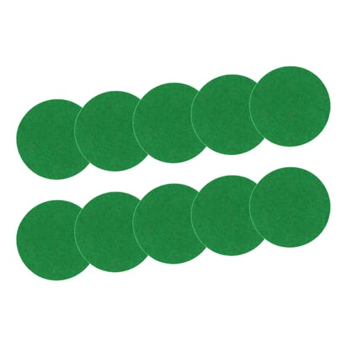 MLWSKERTY 10 Stück Grüne Selbstklebende Filzaufkleber Airhockey Drückerpad Filzpad Airhockey Tischspielzubehör Enduring von MLWSKERTY