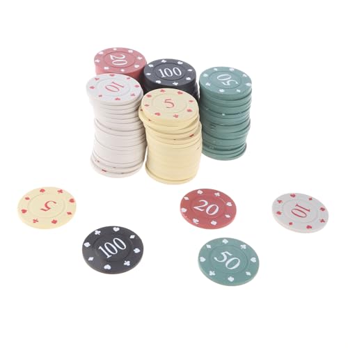 MLWSKERTY 100pcs Professioneller Plastik Chip Unterricht Coin Card Game Chip Mit Box Für Mathematikzählen Kinder Unterricht Belohnung von MLWSKERTY