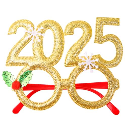 MLWSKERTY 2025 Weihnachtsgläser Glitzer Holiday Brillen Frames Weihnachtskostüm 2025 Neujahrsfeier Saisonal Party Eyewear von MLWSKERTY