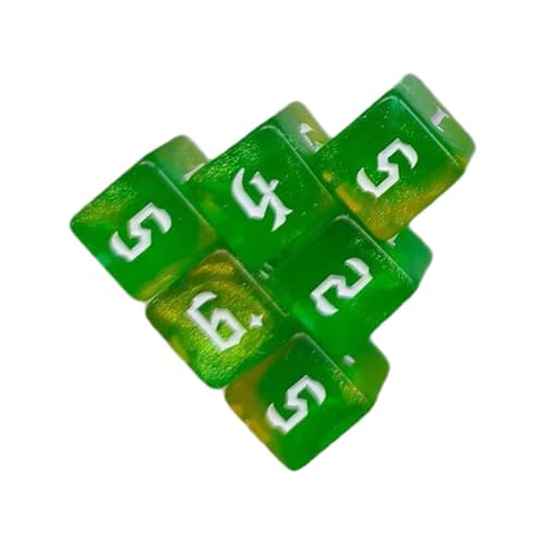 MLWSKERTY 6pcs/Set 6 Seitig Sided Acryl Dices Bildungsrundung Ecke Dices Dices Set 16mm Solid Game Dices Set Mit Großer Anzahl von MLWSKERTY