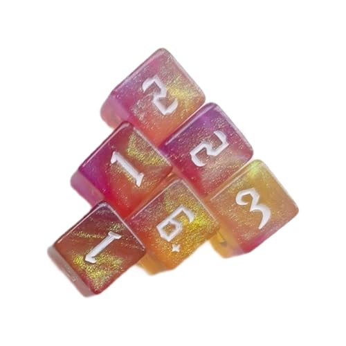 MLWSKERTY 6pcs/Set 6 Seitig Sided Acryl Dices Bildungsrundung Ecke Dices Dices Set 16mm Solid Game Dices Set Mit Großer Anzahl MLWSKERTY 6pcs/Set 6 Seitig Sided Acryl Dices Bildungsrundung Ecke Dices Dices Set 16mm Solid Game Dices Set Mit Großer Anzahl von MLWSKERTY