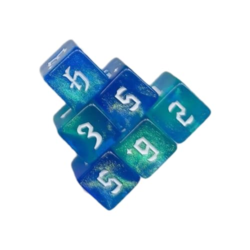 MLWSKERTY 6pcs/Set 6 Seitig Sided Acryl Dices Bildungsrundung Ecke Dices Dices Set 16mm Solid Game Dices Set Mit Großer Anzahl von MLWSKERTY