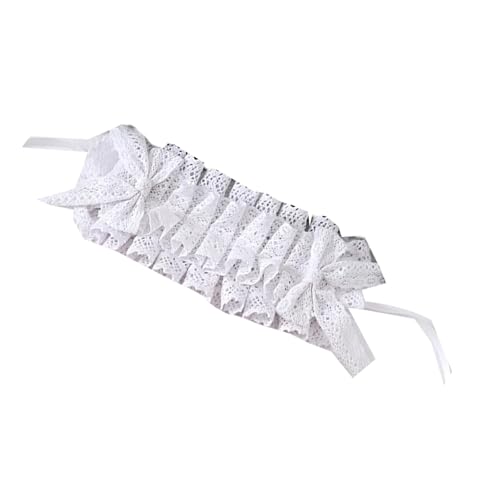 MLWSKERTY Bowknot Spitze Stirnband Rüsche Spitze Kopfstück Lolitas Blumen Kopfbedecke Haarzubehör Französische Maid Kopfschmuck Geschenke Anime Maid Cosplay Stirnband von MLWSKERTY