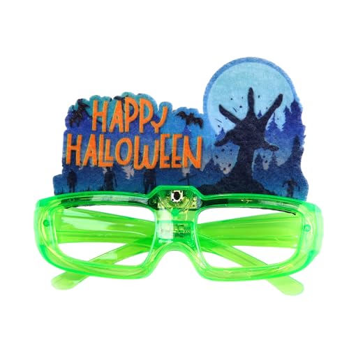 MLWSKERTY Brille mit LED-Licht, für Bühnenauftritte, Brille aus Kunststoff, bequem, Halloween-Dekoration MLWSKERTY Brille mit LED-Licht, für Bühnenauftritte, Brille aus Kunststoff, bequem, Halloween-Dekoration von MLWSKERTY