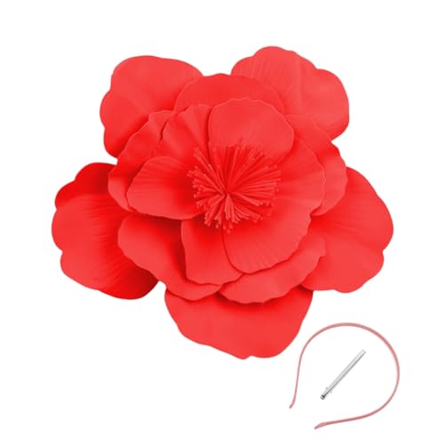 MLWSKERTY Fascinator-Hut mit großer Blume für Damen, Cosplay, Haarteil, Party, Blumenhut, Fascinator, Hut, Kopfbedeckung für Hochzeitsfeiern MLWSKERTY Fascinator-Hut mit großer Blume für Damen, Cosplay, Haarteil, Party, Blumenhut, Fascinator, Hut, Kopfbedeckung für Hochzeitsfeiern von MLWSKERTY