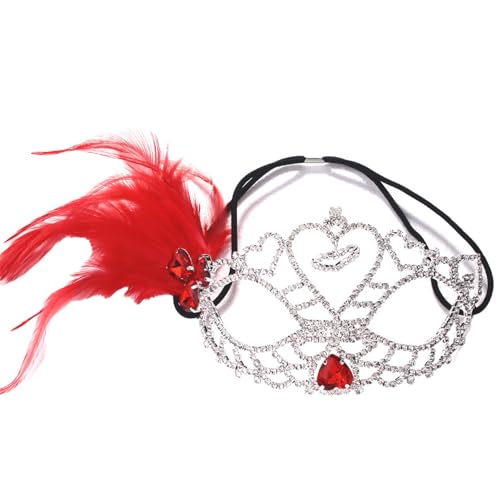 MLWSKERTY Federed Maskerade Eyemask Rassonestones Eyemask Für Frauen Cosplay Proms Eyemask Für Maskerade Dinnerparty von MLWSKERTY