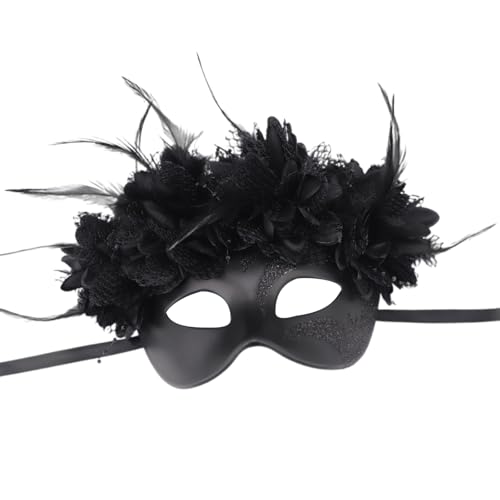 MLWSKERTY Federierte Maskerade Augenmaske Halloween Augenmaske Maskerade Halbe Gesichtsmaske Für Frauen Halloween Eyewears Accessoire von MLWSKERTY