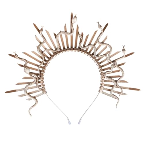 MLWSKERTY Gruseliges Schlangenhaarband, Halloween-Stirnband, Cosplay-Kostüm, Haarreif, Party-Kostüm, Zubehör, Maskeraden, Party-Kopfschmuck von MLWSKERTY