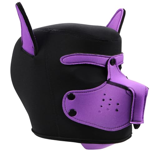 MLWSKERTY Hundekopfmaske Halloween Hunde Kopfbedeckung Atmungsaktiv von MLWSKERTY