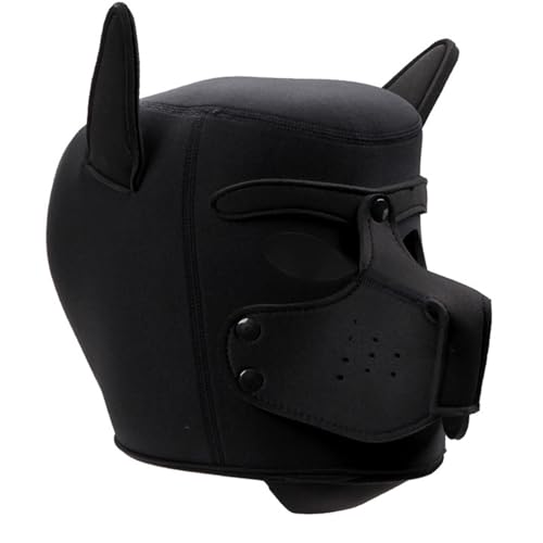 MLWSKERTY Hundekopfmaske Halloween Hunde Kopfbedeckung Atmungsaktiv von MLWSKERTY