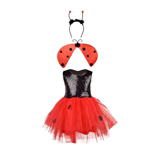 MLWSKERTY Kinderbirdflügel Kostüm Mit Stirnband Und Kleid Für Mädchen Weihnachten Geburtstag Halloween Lady Bird Kostümzubehör MLWSKERTY Kinderbirdflügel Kostüm Mit Stirnband Und Kleid Für Mädchen Weihnachten Geburtstag Halloween Lady Bird Kostümzubehör von MLWSKERTY