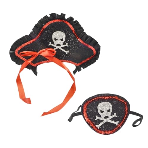 MLWSKERTY Komplettes Piraten-Verkleidungsset mit Stirnband und Augenmaske für Halloween, Cosplay und Geburtstagsfeiern von MLWSKERTY