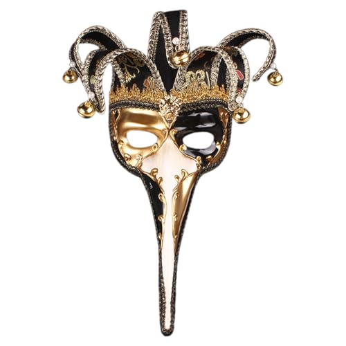 MLWSKERTY Maskerade Halbgesicht Halloween Long Nase Eyemask Masquerade Kostümgreifung Für Frauen Männer Halloween Cosplay Partys von MLWSKERTY