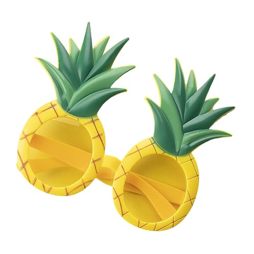 MLWSKERTY Obstformgläser Hawaiian Tropicals Ananas Sonnenbrille Neuheit Lustige Brillen Summers Strände Partyzubehör Geschenke Fruchtform Geformte Brille von MLWSKERTY
